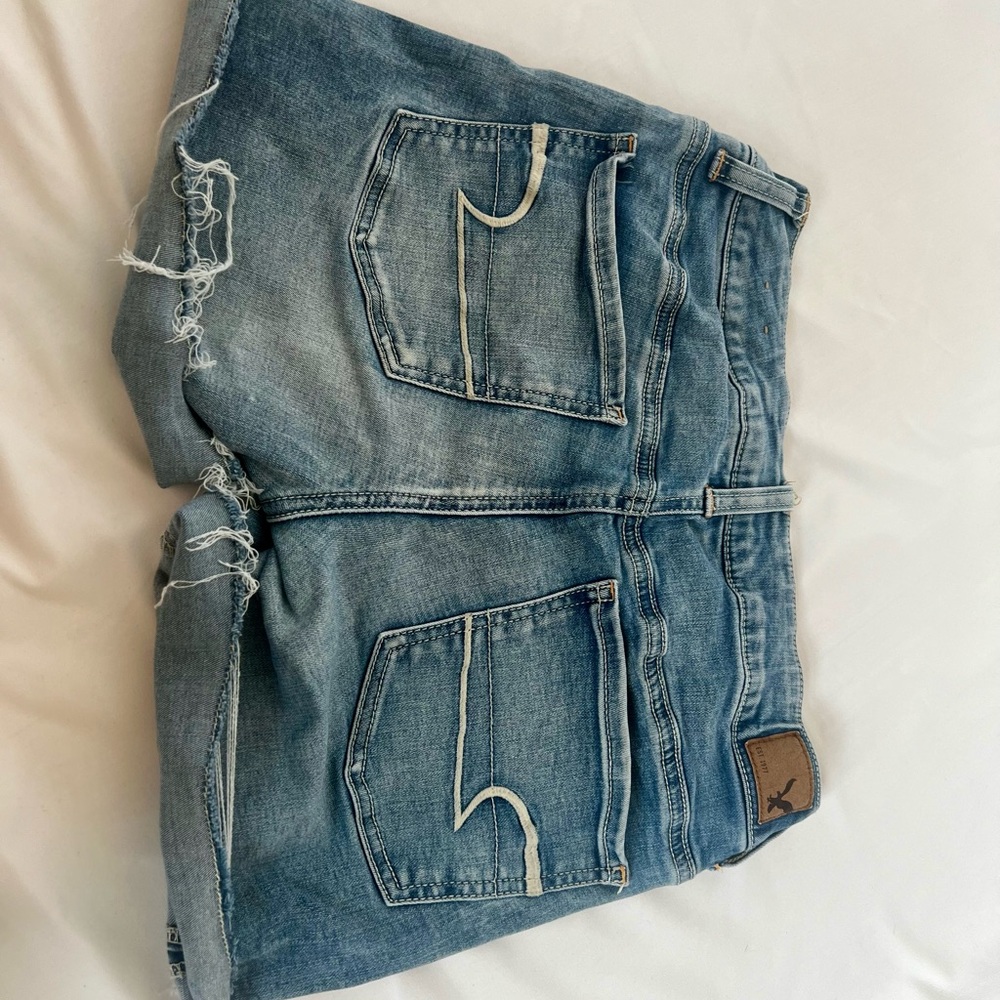 American Eagle Light Blue Denim Shorts